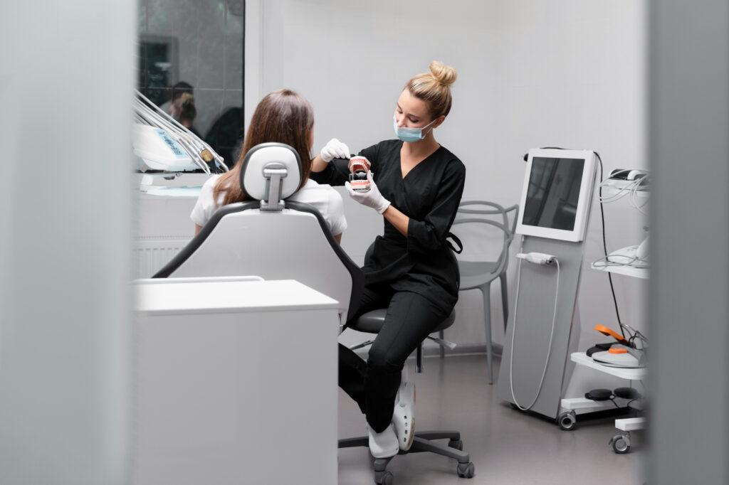 Paciente en clinica dental